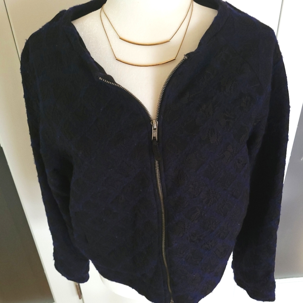 Anthropologie Moth Jacket with Lace Detail